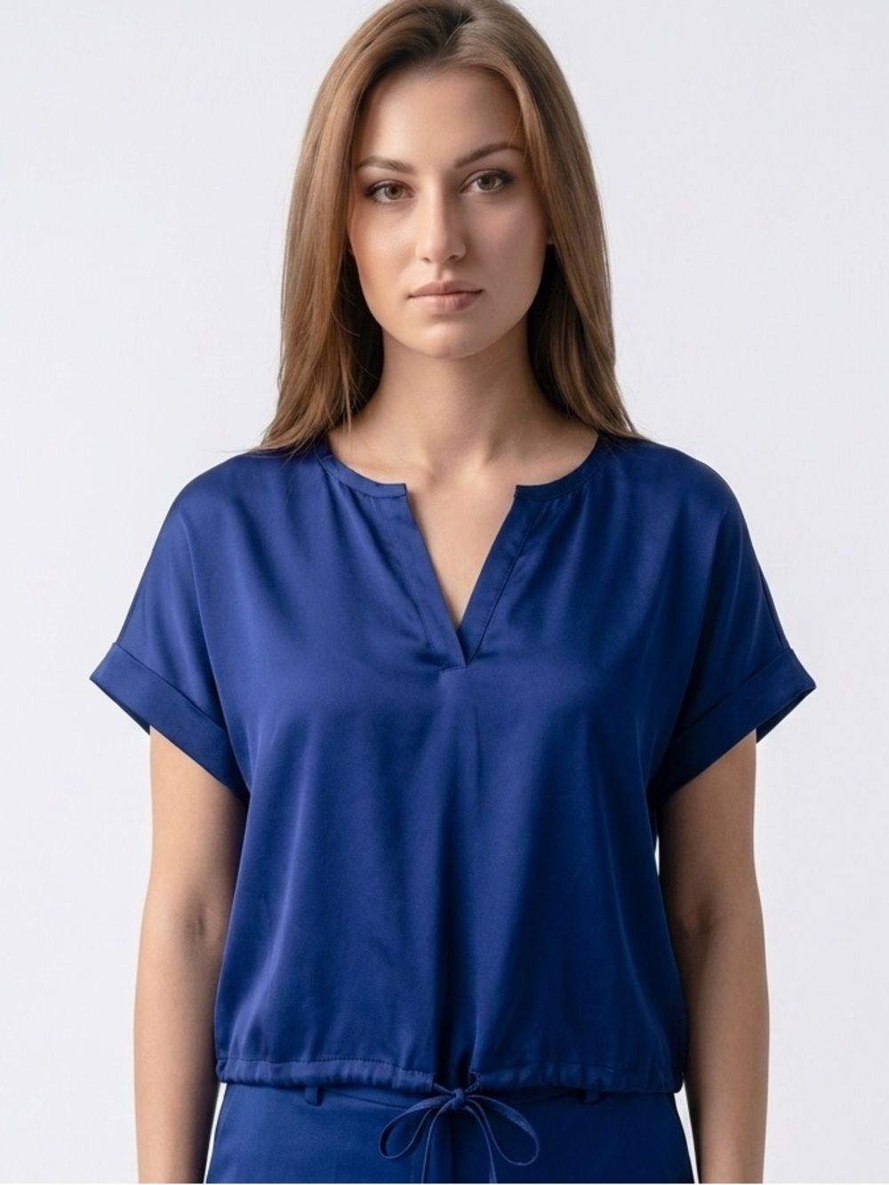 VIVIENNE TAM | Short Sleeve Drawstring Blouse S